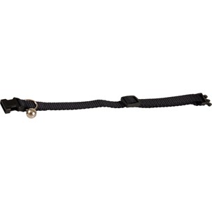 COLLARE PER GATTO + CAMPANELLO ZIGGI NERO mm 20-30 mm 10