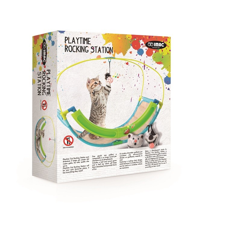 TIRAGRAFFI GIOCO PLAYTIME ROCKING STATION PER GATTI
