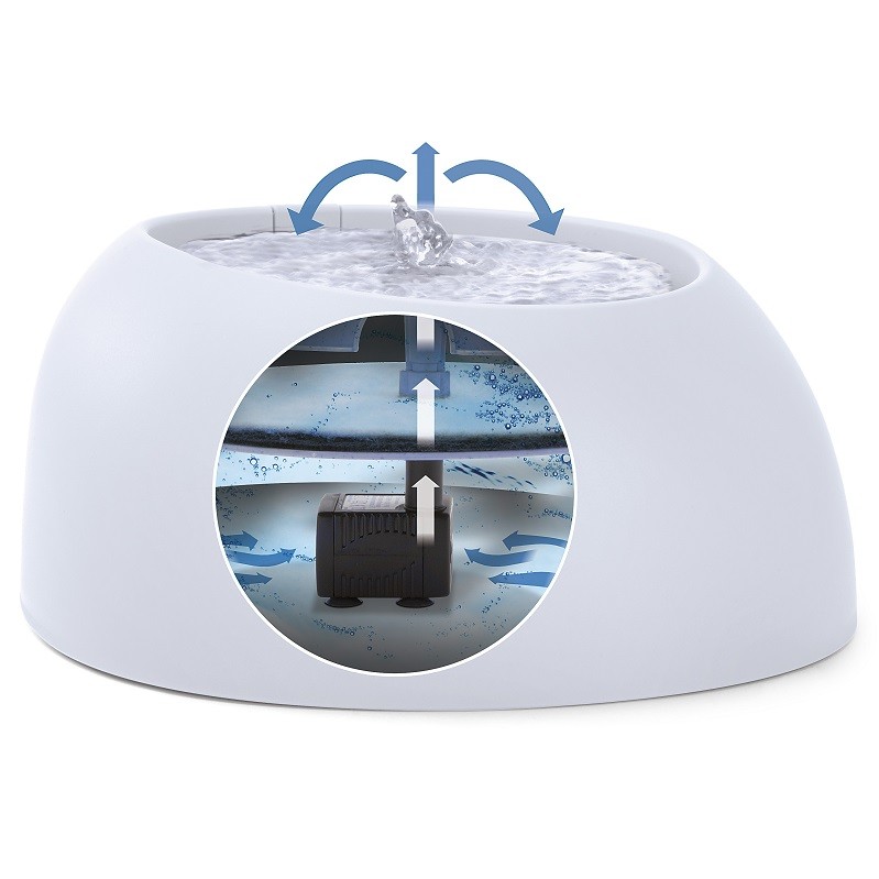 FONTANELLA D'ACQUA PER CANI E GATTI TORTORA cm 32 x 28 x 13,5 lt 2