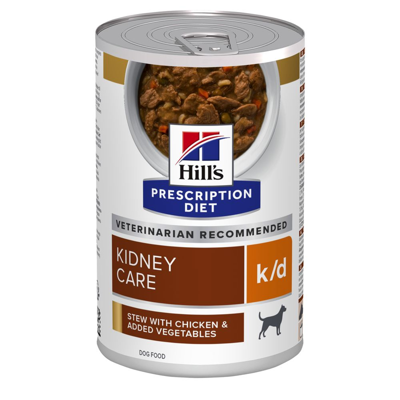 HILL'S PRESCRIPTION DIET SPEZZATINO CANE K/D POLLO E VERDURE GR 354 (12 lattine)