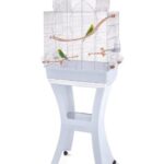 GABBIA IMAC PER UCCELLINI "MATILDE" BLU CON CARRELLO cm 58 x 38 x 71/143