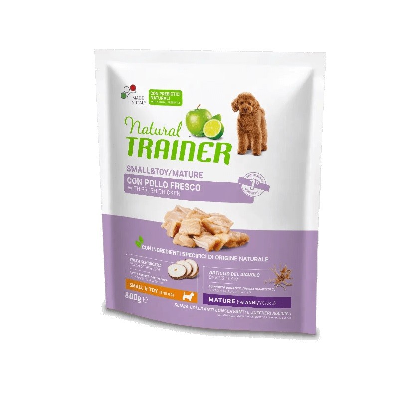 NATURAL TRAINER CROCCHETTE CANE SMALL&TOY MATURE POLLO 800 GR