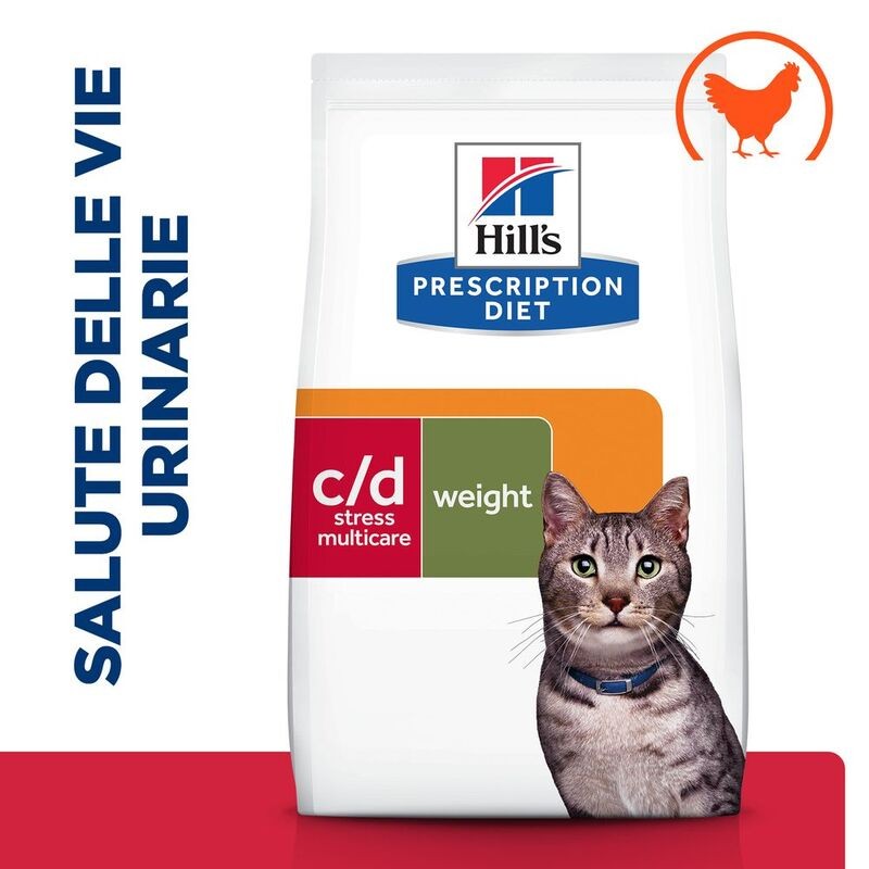 HILL'S PRESCRIPTION DIET CROCCANTINI GATTO C/D URINARY STRESS + METABOLIC KG 1,5