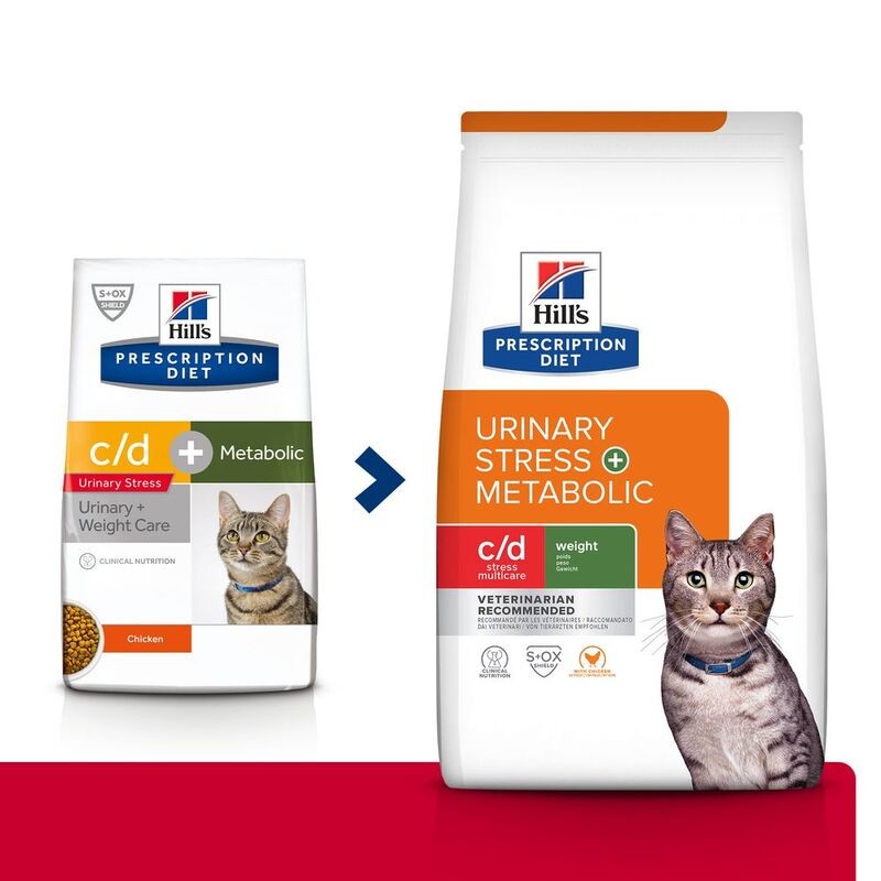 HILL'S PRESCRIPTION DIET CROCCANTINI GATTO C/D URINARY STRESS + METABOLIC KG 1,5