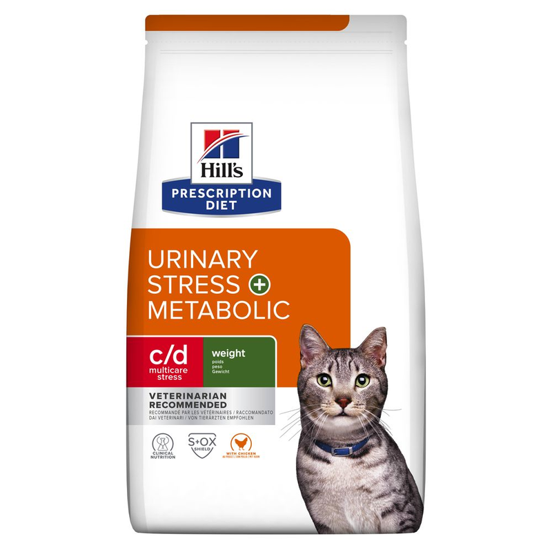 HILL'S PRESCRIPTION DIET CROCCANTINI GATTO C/D URINARY STRESS + METABOLIC KG 1,5