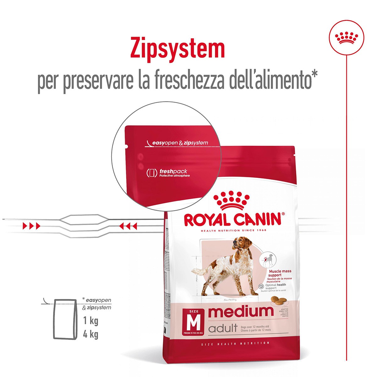 ROYAL CANINÂ® SIZE HEALTH NUTRITION MEDIUM ADULT KG 10- Alimento secco per cani adulti di taglia media (tra 11 e 25 kg)