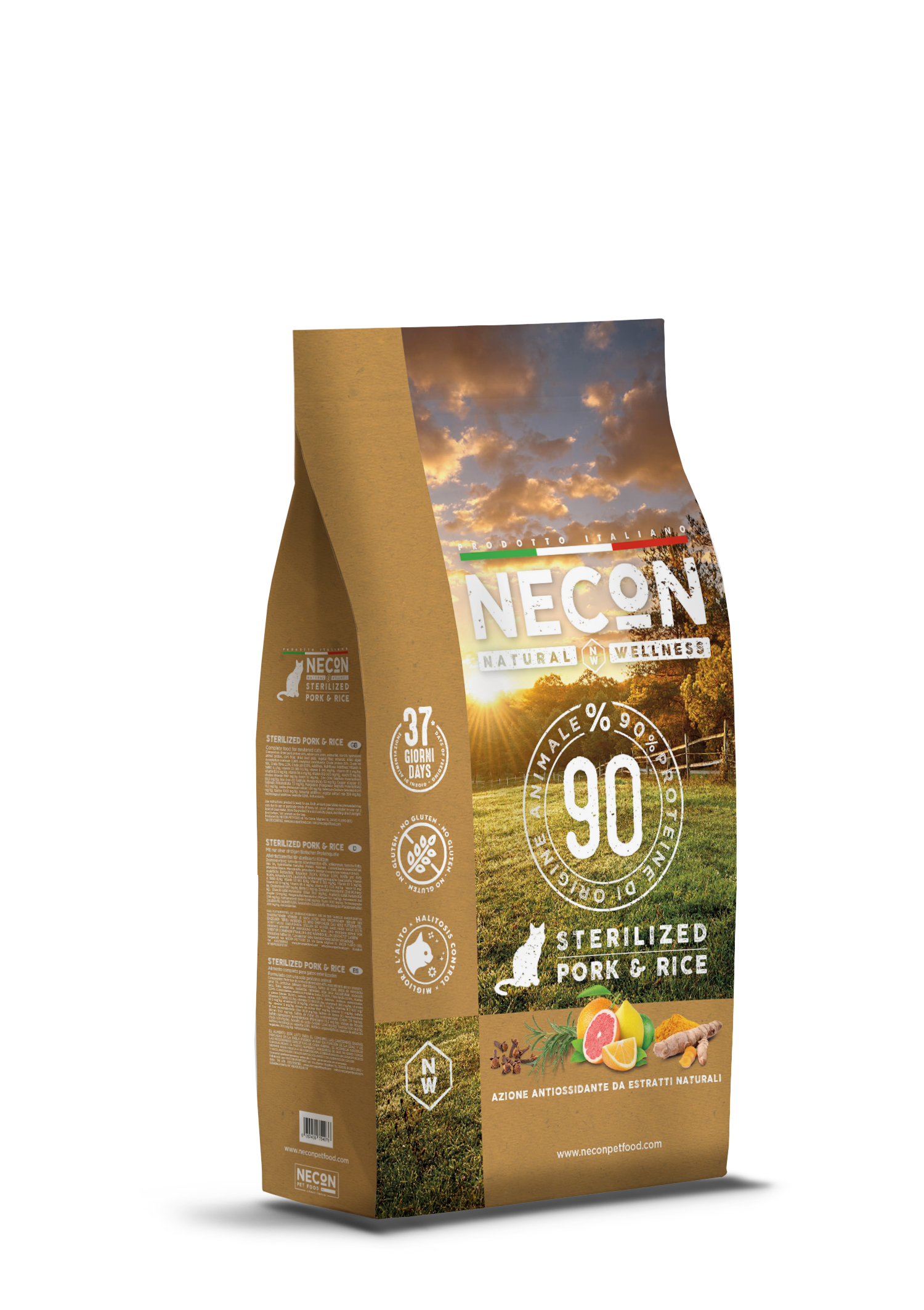 NECON NAURAL WELLNESS GATTO ADULT STERILISED monoproteico MAIALE KG 1,5