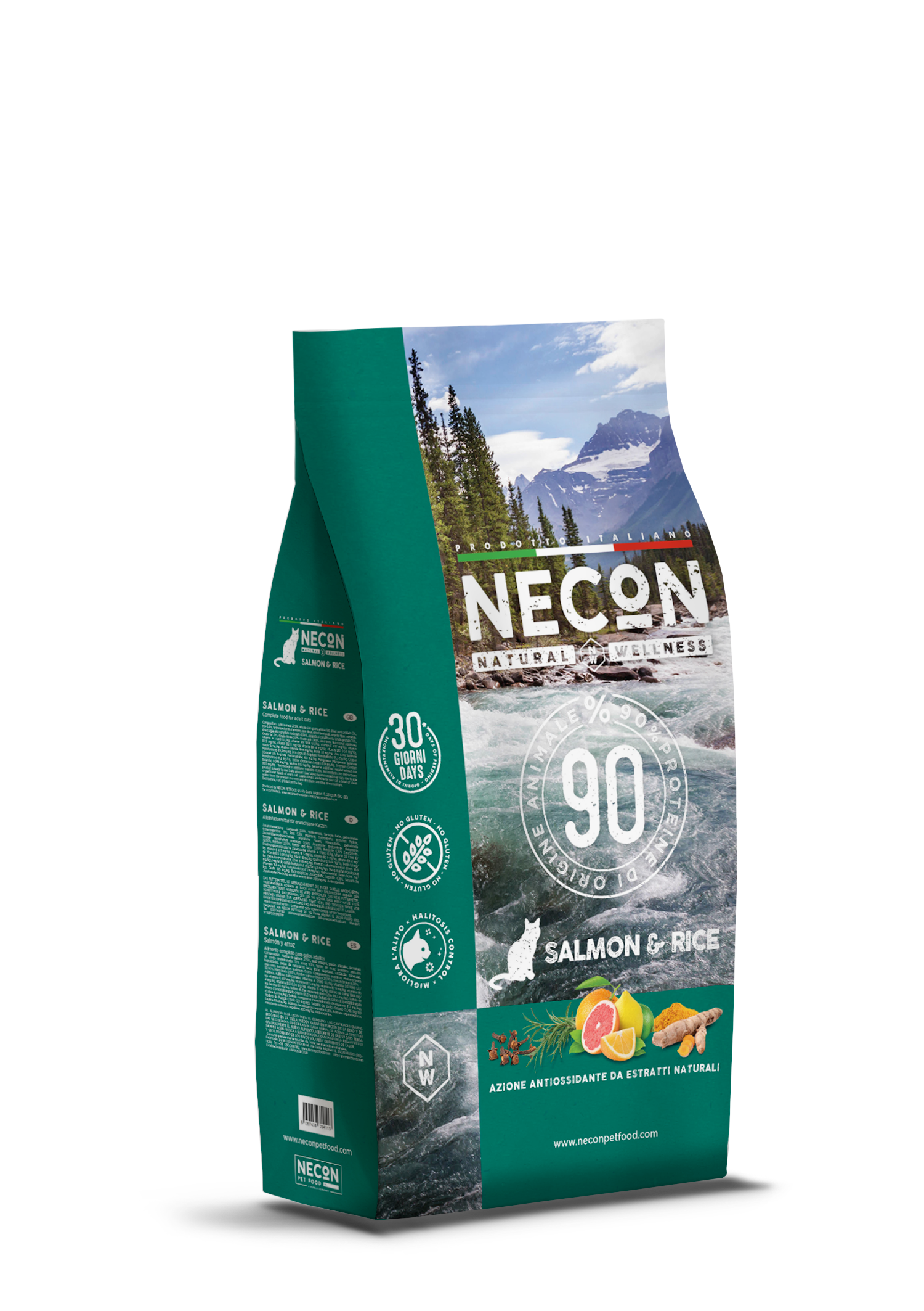 NECON NAURAL WELLNESS GATTO ADULT SALMONE E RISO KG 1,5