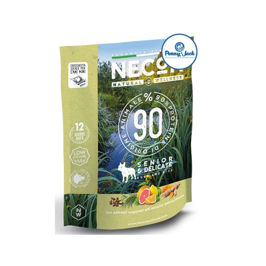 NECON NAURAL WELLNESS CANE MINI SENIOR E DELICATE ANATRA E RISO GR 800